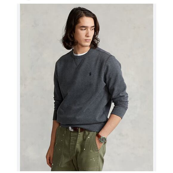 Polo Ralph Lauren Fleece Crewneck Sweatshirt Pony Logo Gray Mens Size XXL - Picture 1 of 9